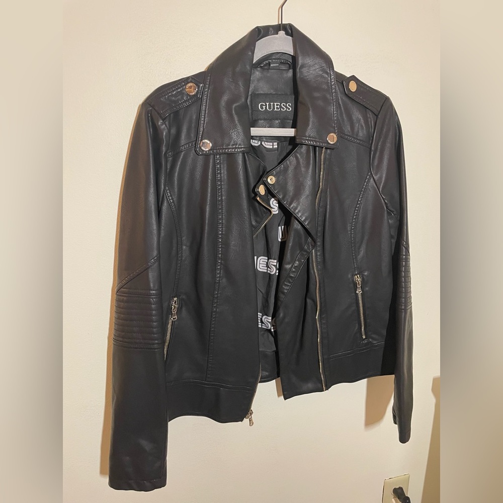 GUESS Black Women's Leather Jacket